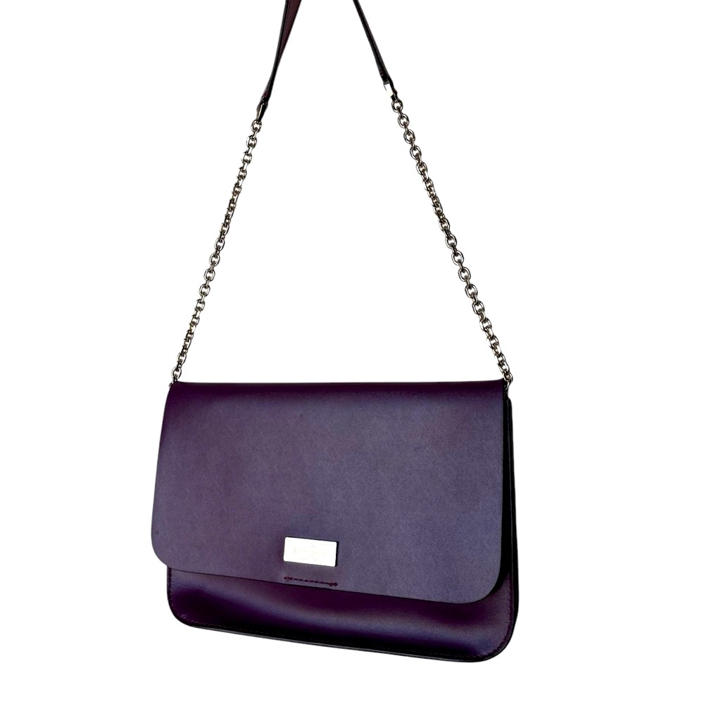 ‼️SOLD‼️Kate Spade Purple Leather Shoulder Bag - Picture 2 of 6
